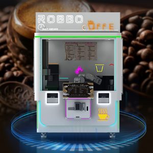 AI Robot Coffee Vending Machine white